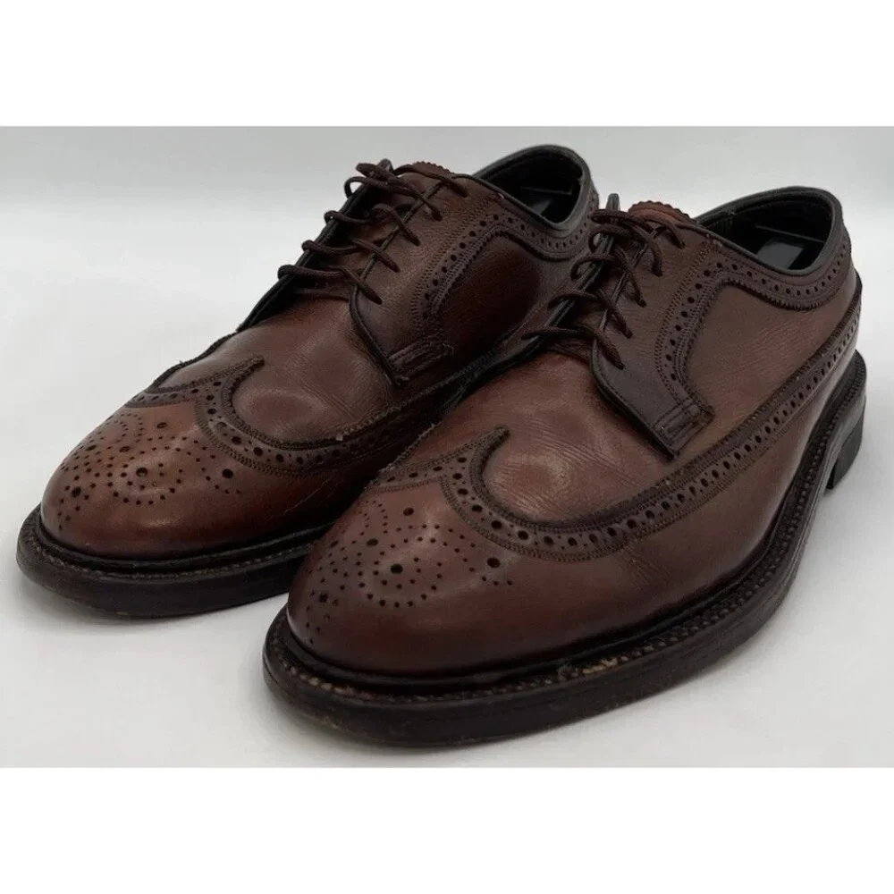Vintage Florsheim Royal Imperial 93602 Longwing Wingtip Dress Shoes Men’s 10D